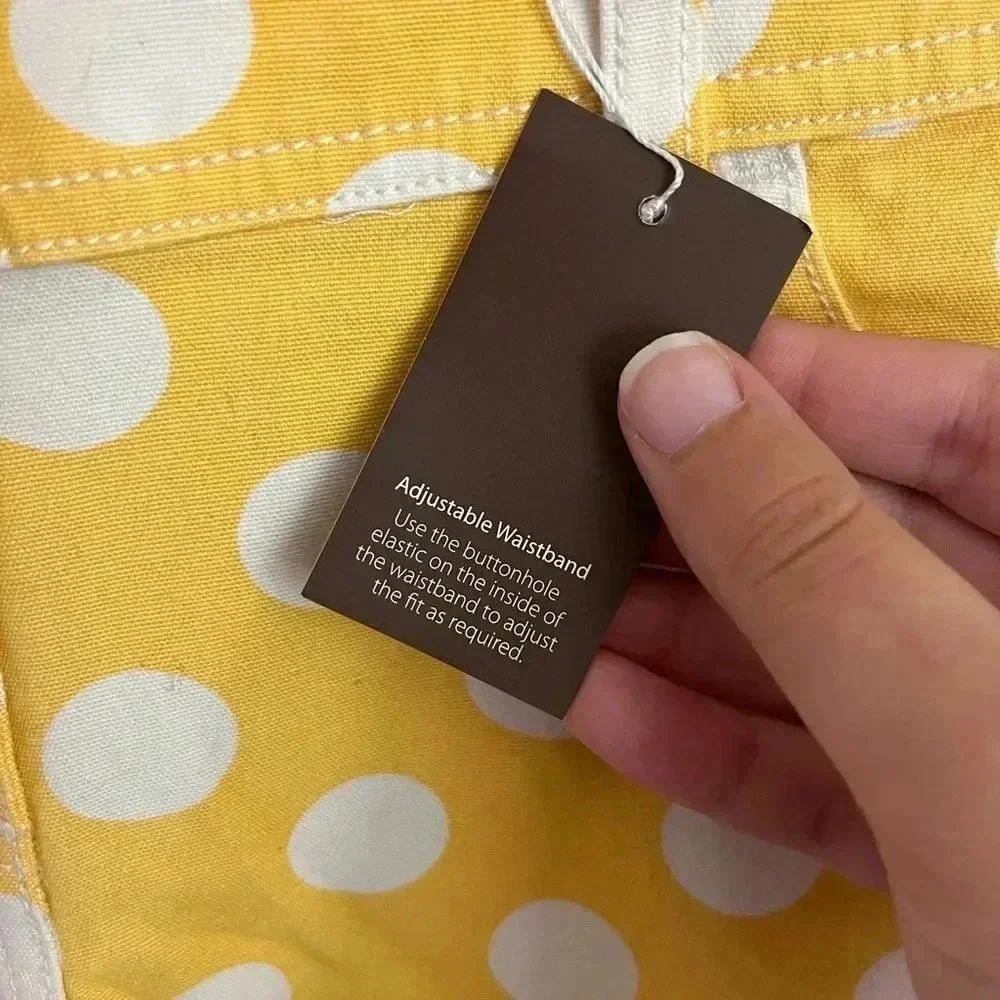 Mini Boden Girls Shorts Yellow Polka Dot 9-10 Years NWT - Picture 4 of 4